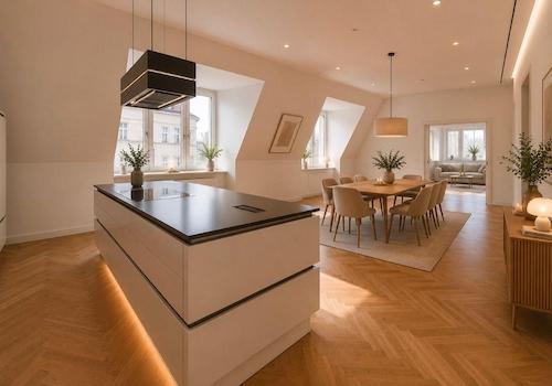 Küche offen/Esszimmer KI