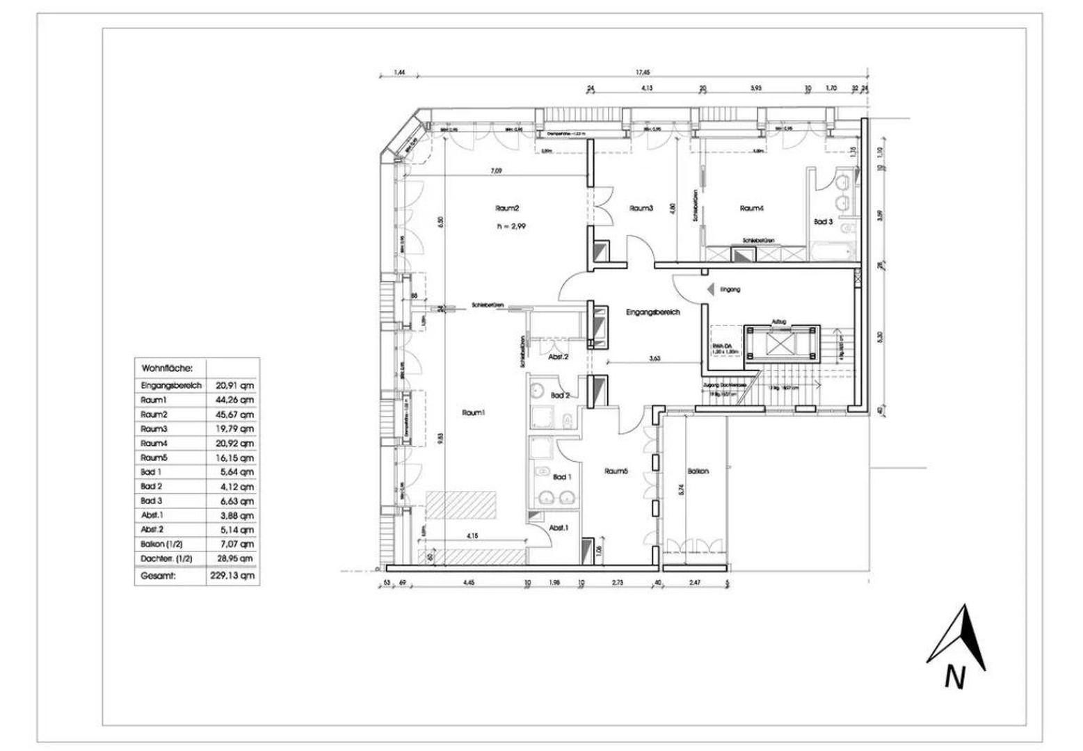Grundriss mit WFL-Berechn.