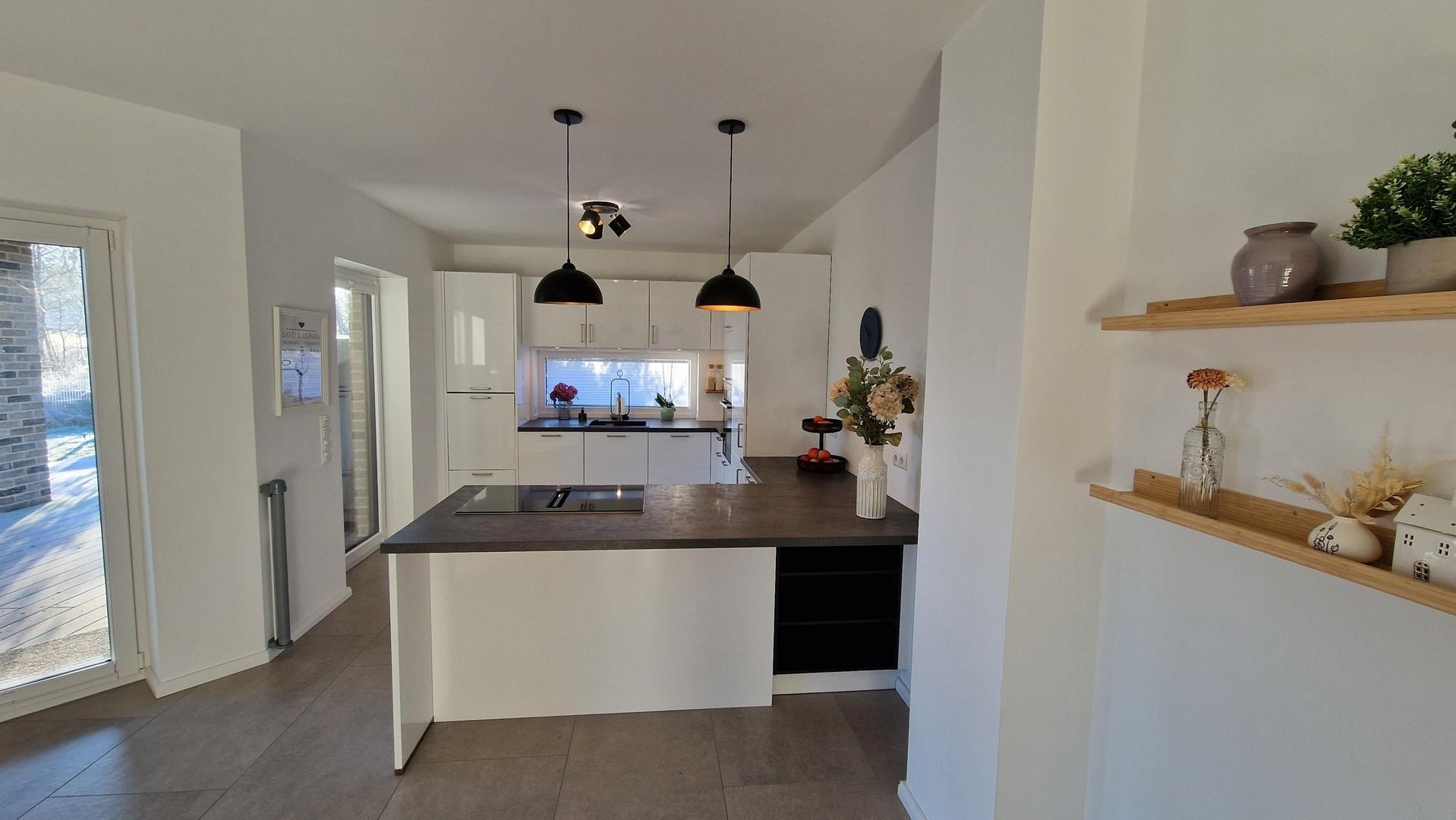 Küche, Tresen, Kamin-Option