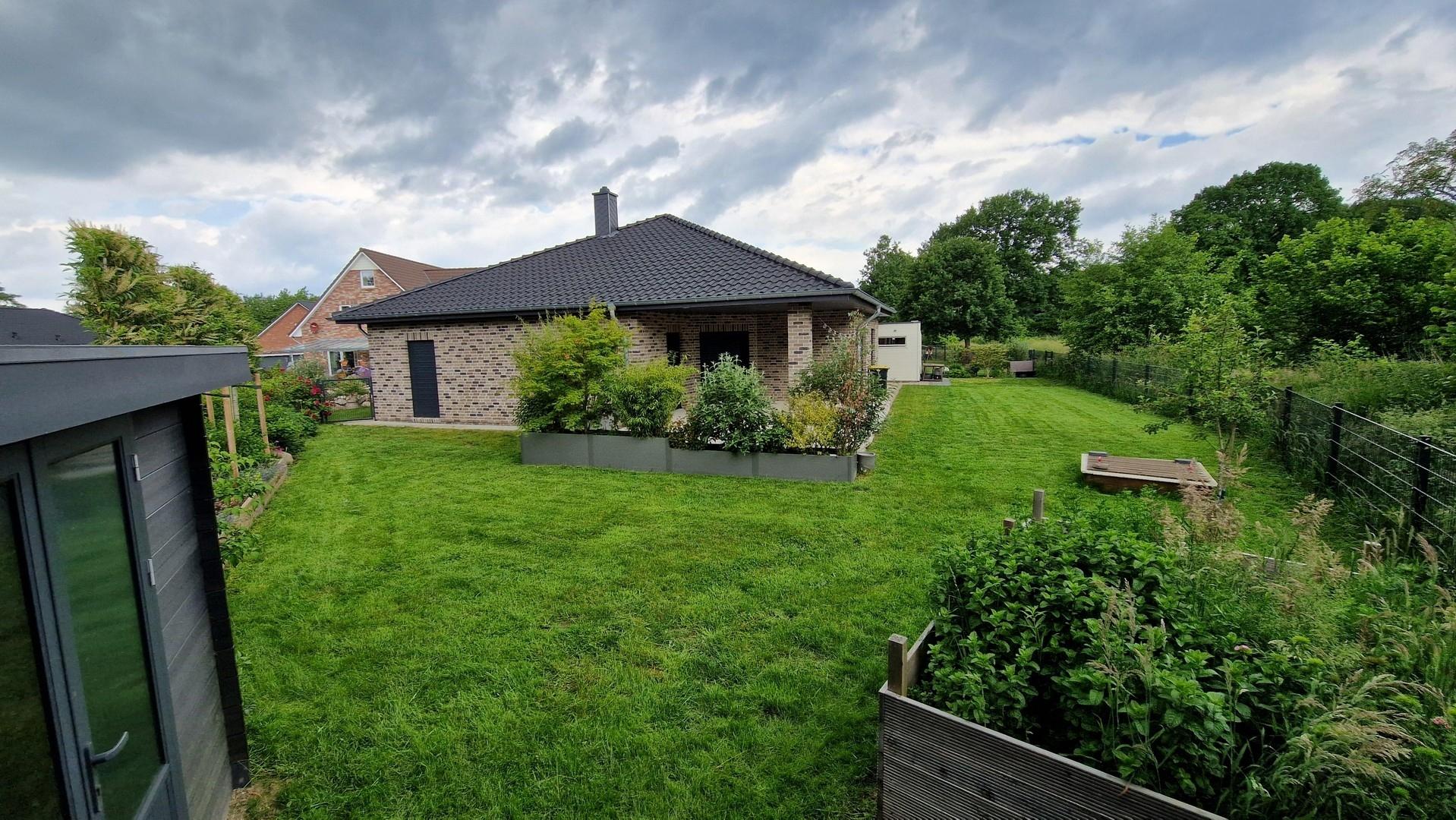 Haus, Garten, Terrasse, Natur