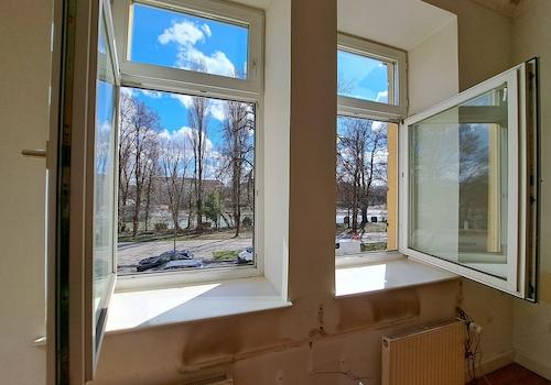 Isarblick vom Wohnzimmer
