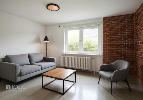 Arbeitszimmer EG - Wohnzimmer, Industriell - (KI generiert)