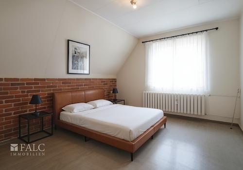 Schlafzimmer DG - Schlafzimmer, Industriell - (KI generiert)