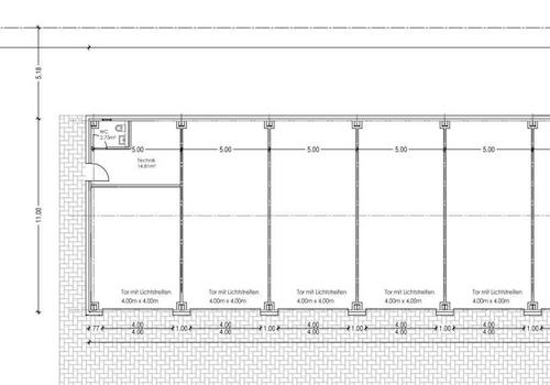 Grundriss Lagerhalle
