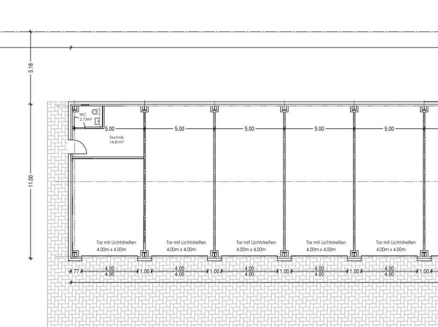 Grundriss Lagerhalle