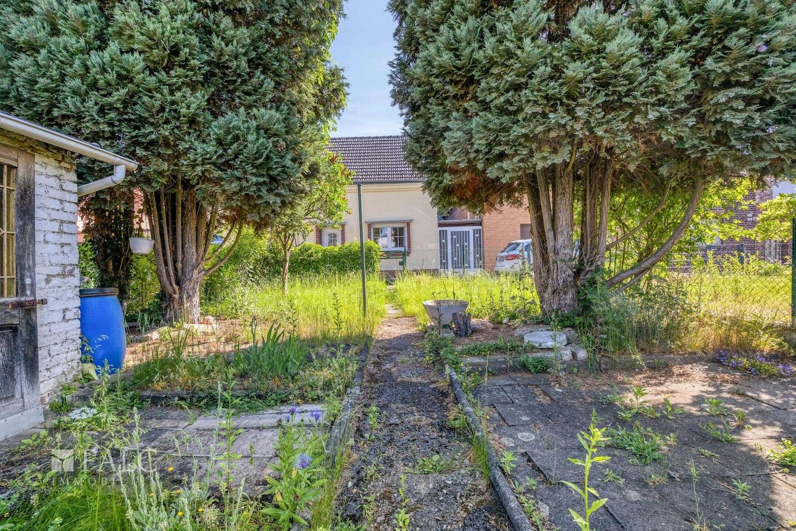 Garten mit Hausansicht