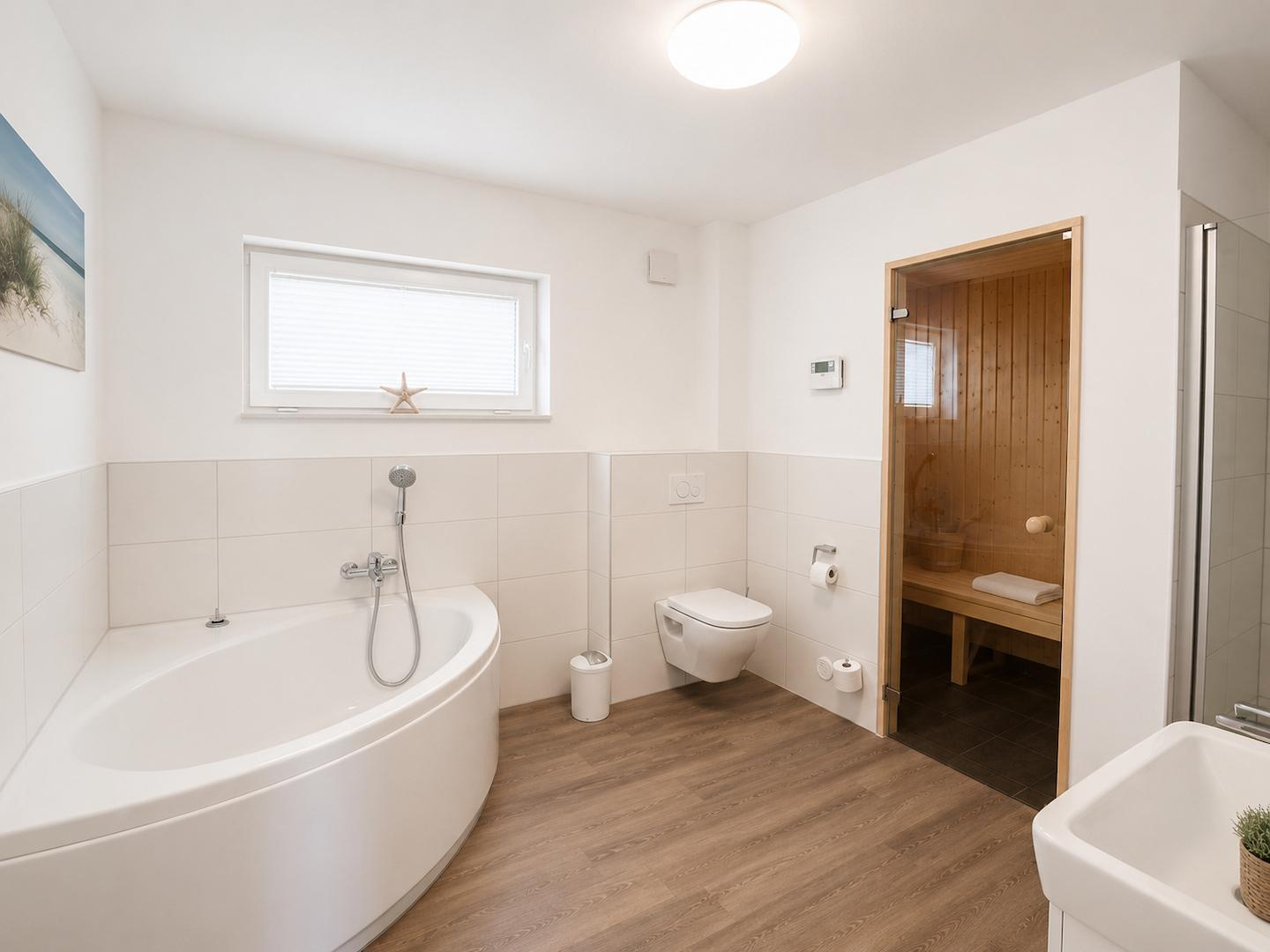 Badezimmer mit Sauna