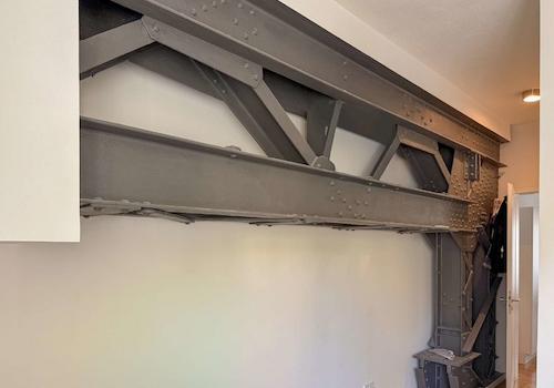 Fachwerkbalken im Schlafzimmer