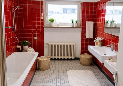 Badezimmer Badewanne + Dusche
