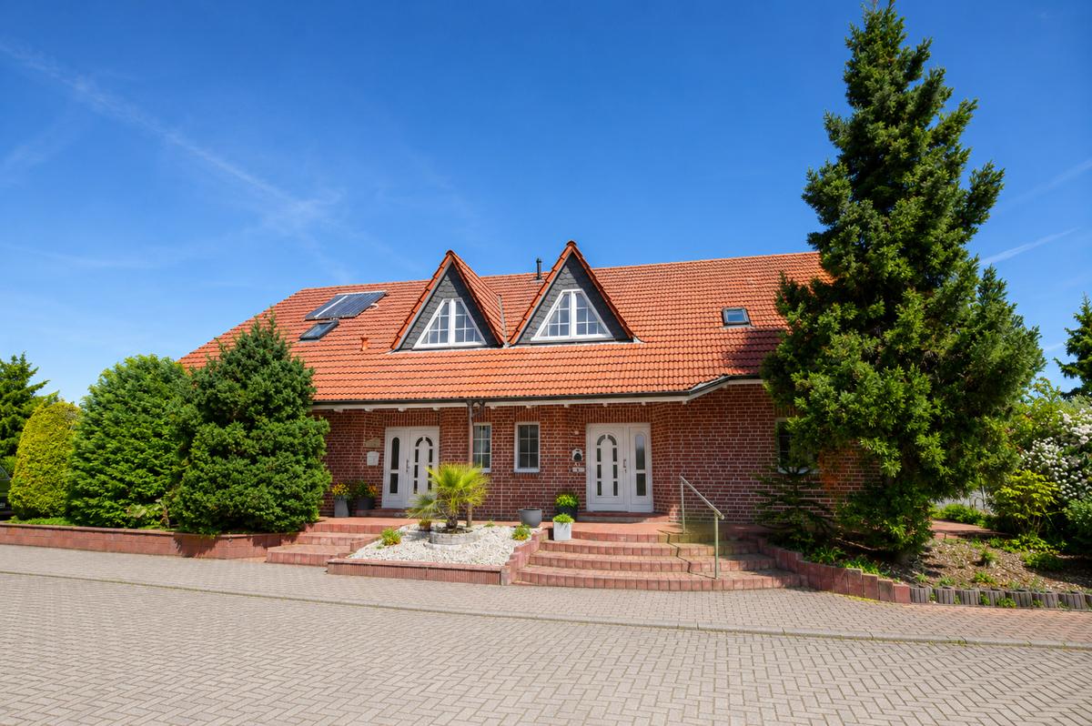 Ansicht des Doppelhauses