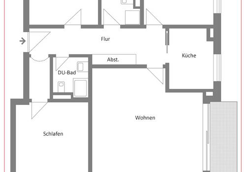 Beispiel Grundriss 4 Zi.-Whg.