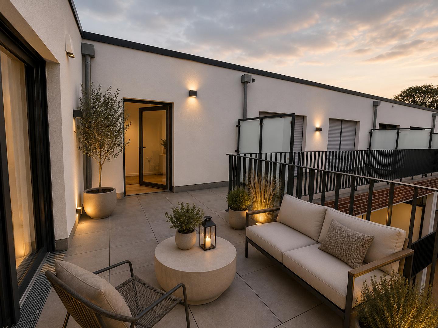Terrasse - virtuell eingerichtet