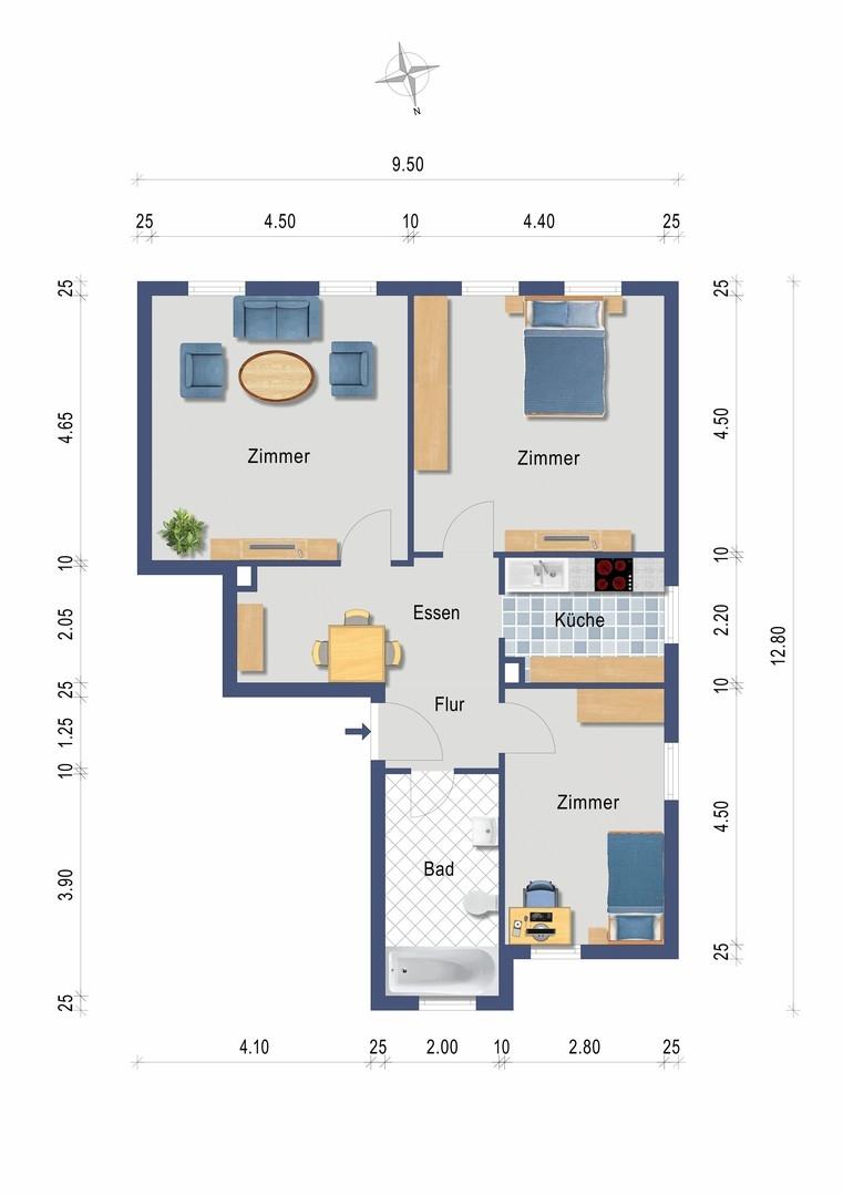Wohnungsgrundriss