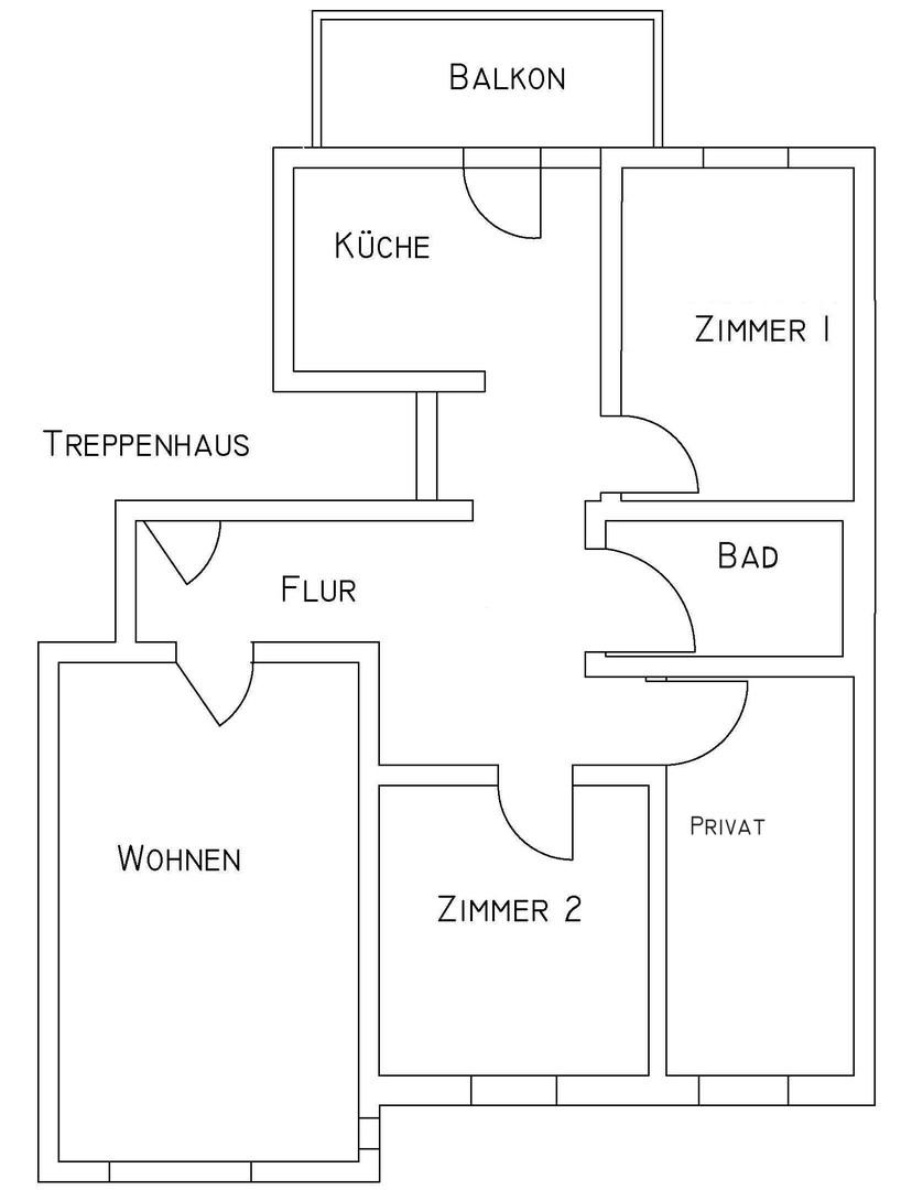 Grundriss der Wohnung