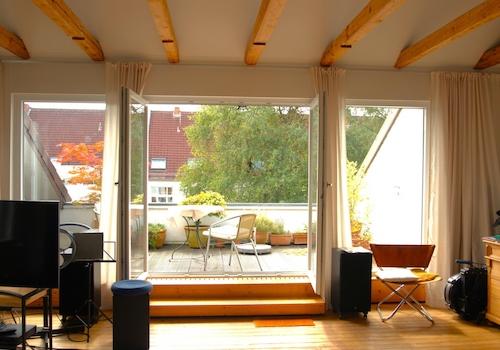 Blick auf die Terrasse