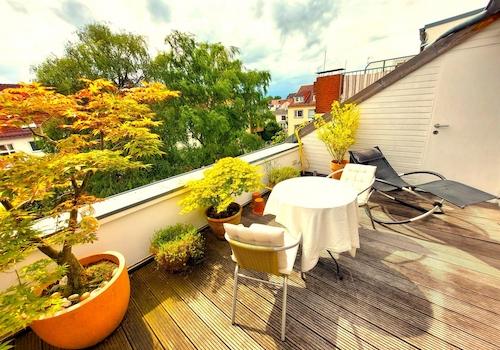 Blick auf die Terrasse