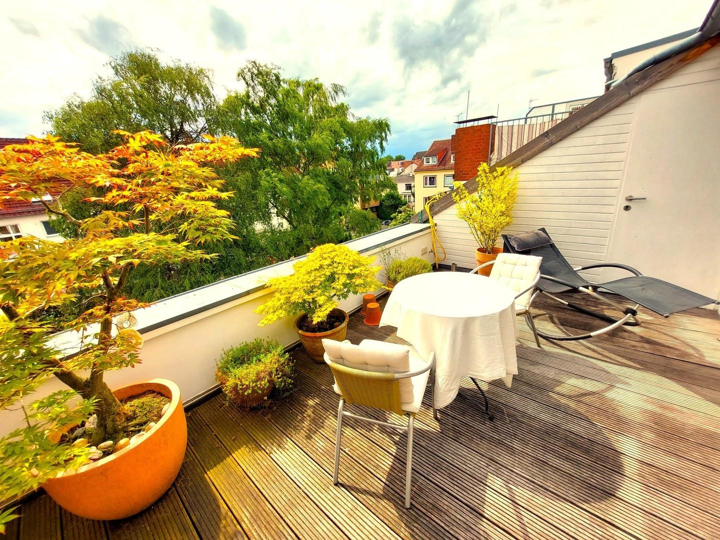Blick auf die Terrasse