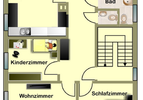 Grundriss Wohnung OG