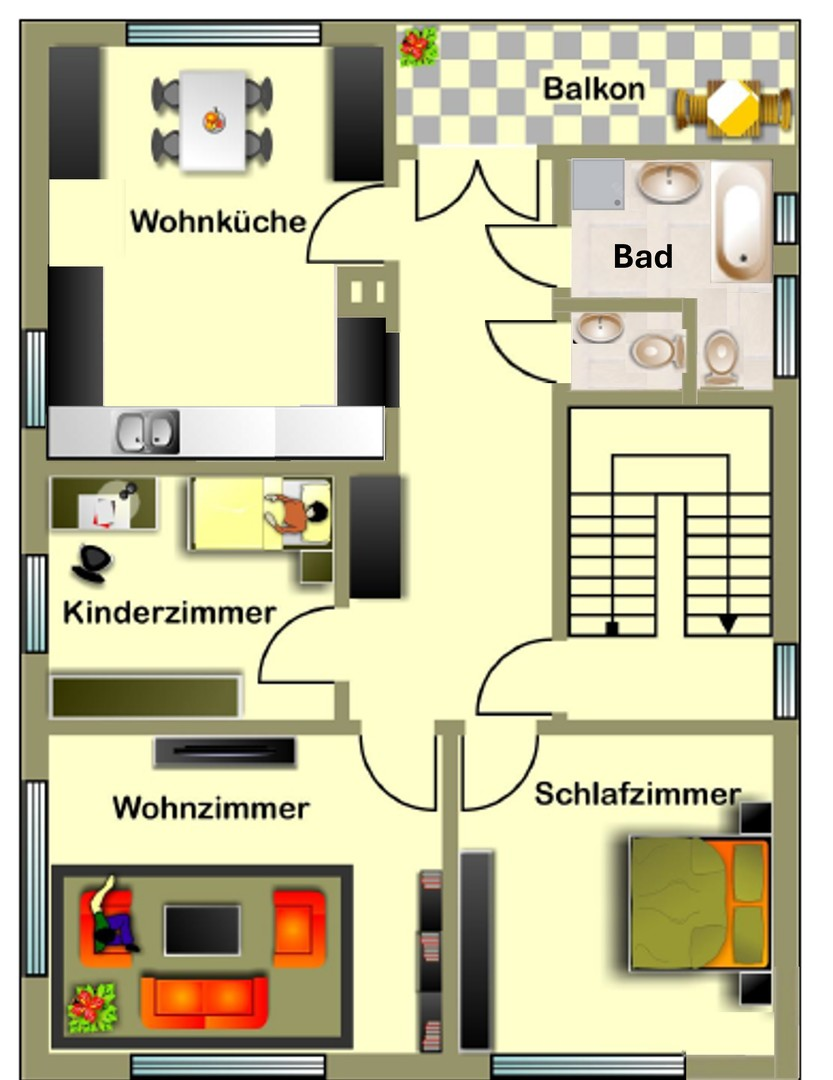 Grundriss Wohnung OG