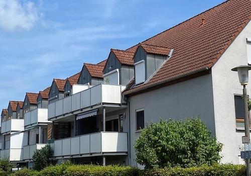 Blick auf Balkon
