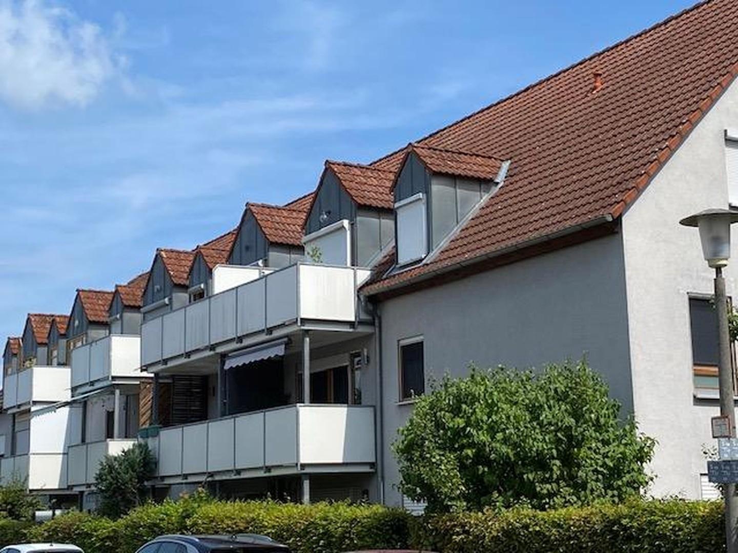 Blick auf Balkon