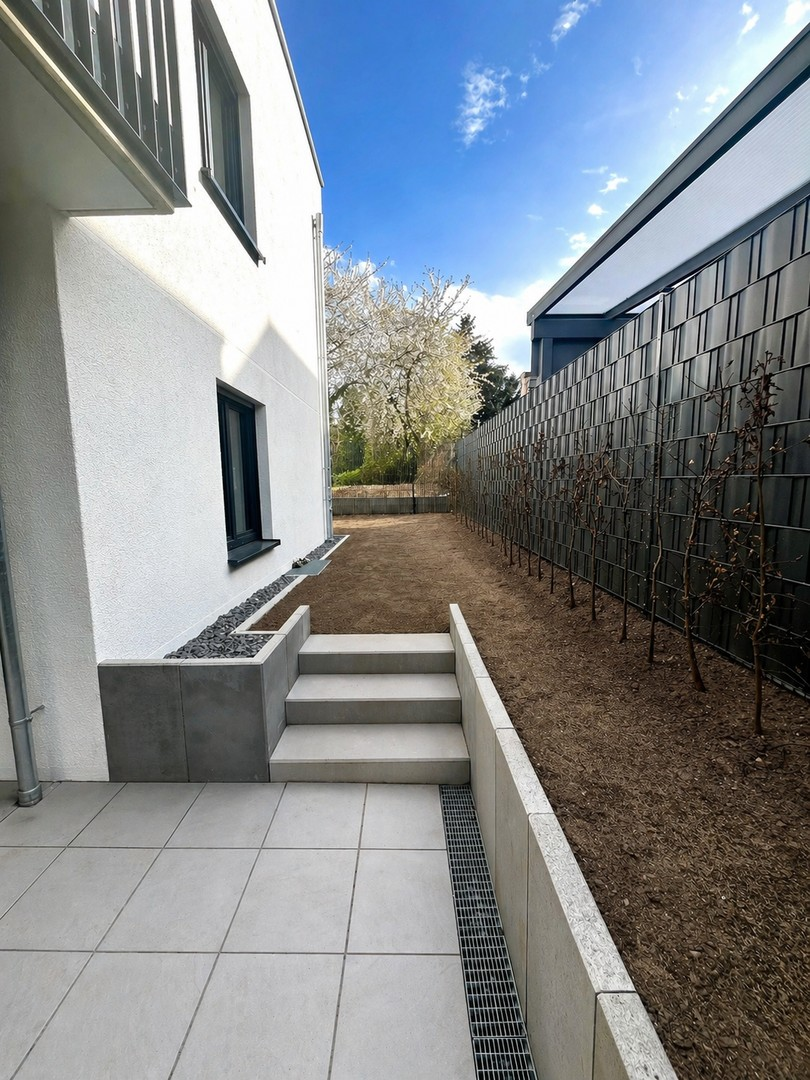 Terrasse Ausblick Garten 