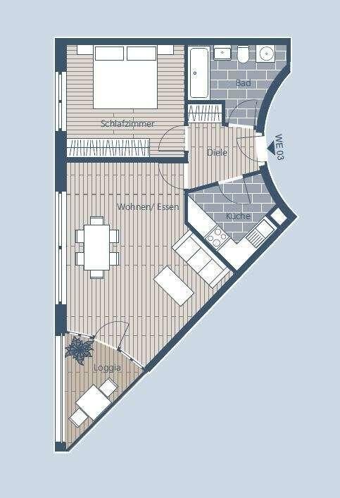 Grundriss WE 3