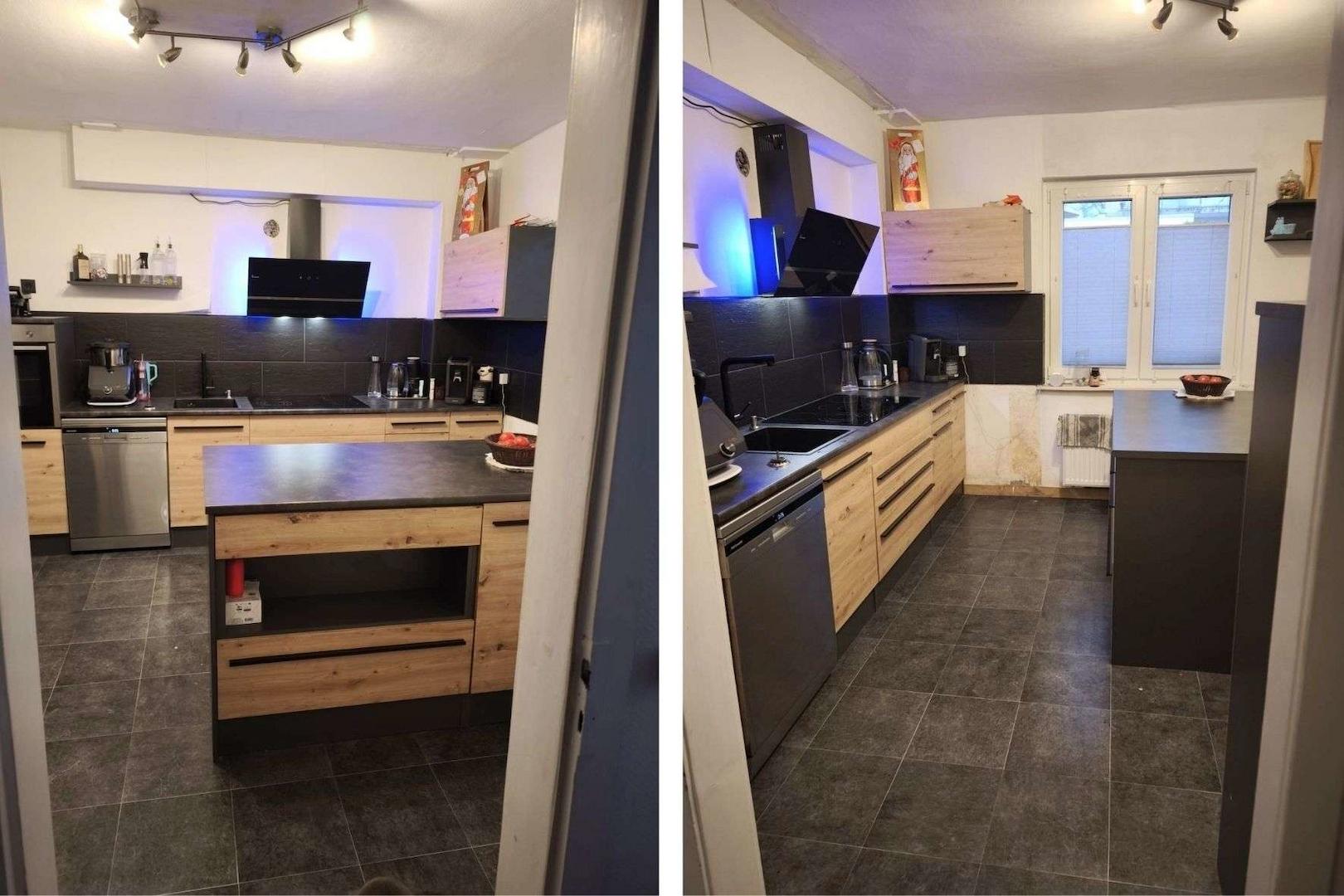Vorlage zwei Bilder küche