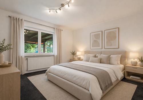 Schlafzimmer virtuell möbliert