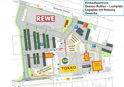 Lageplan Einkaufszentrum