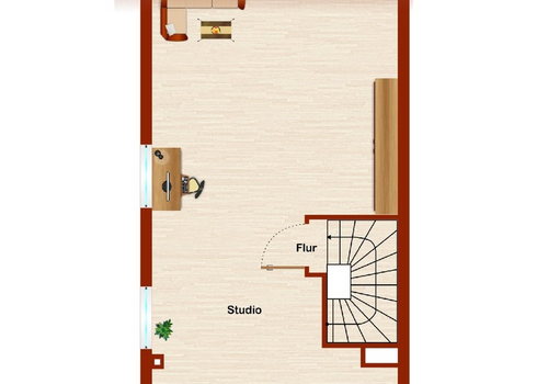 Grundriss Dachstudio