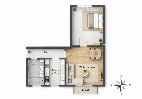 Grundriss visualisiert 