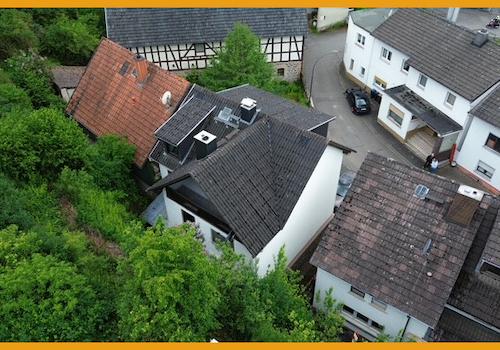 von oben Hinteransicht