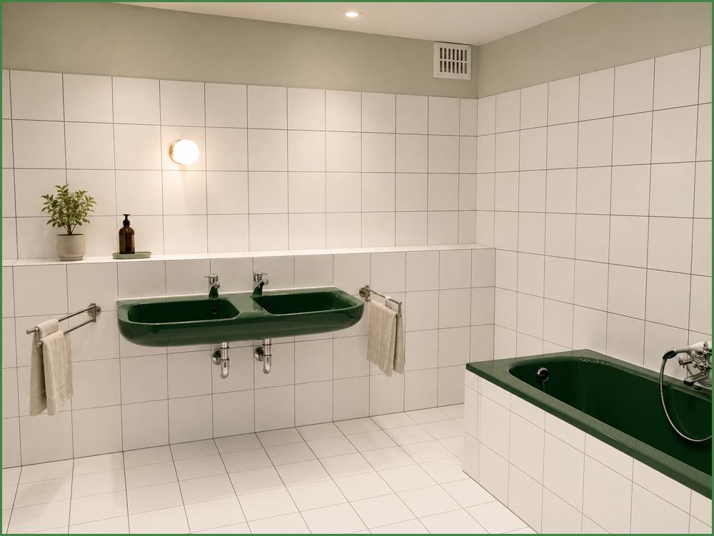 Badezimmer mit Doppelwaschbecken