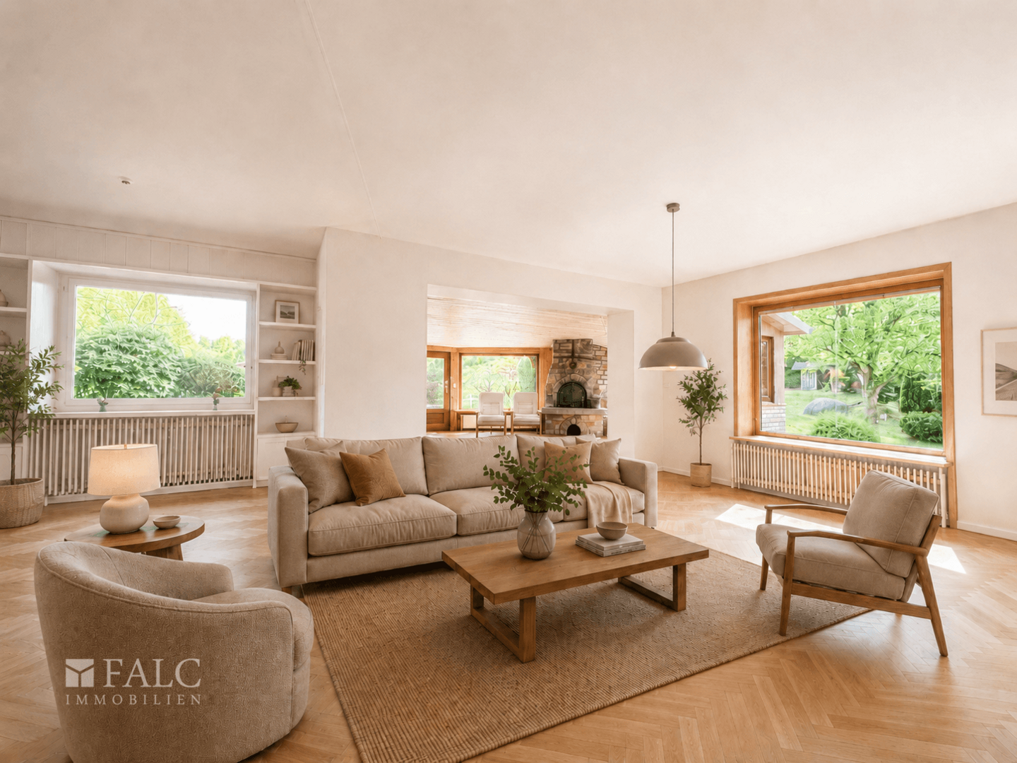 EG Wohnzimmer - Bild 1 - Einrichtungsbeispiel, virtuell KI möbliert