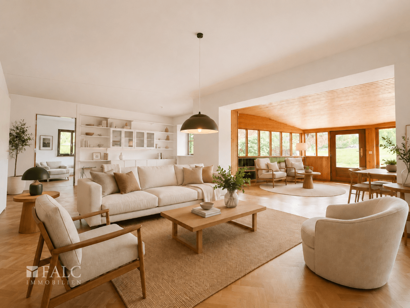 EG Wohnzimmer - Bild 3 - Einrichtungsbeispiel, virtuell KI möbliert