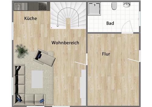 Grundriss Erdgeschoss (nicht maßstabsgetreu)