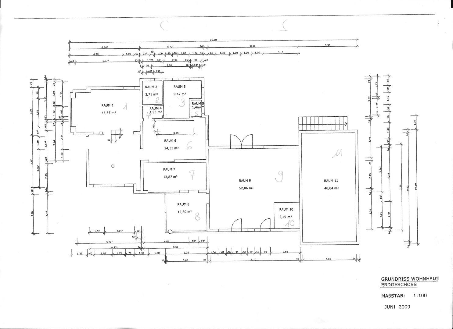 Grundriss Wohnhaus EG
