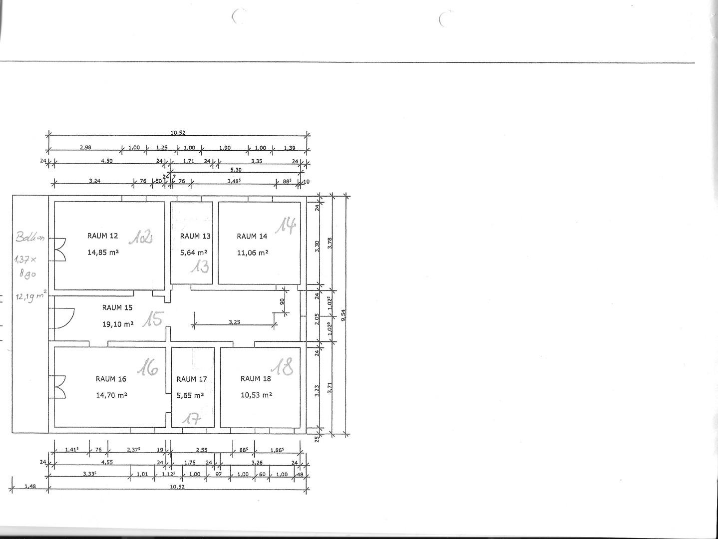 Grundriss Wohnhaus 1. OG