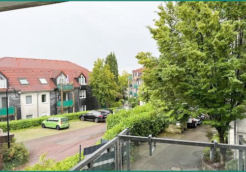 Blick vom Balkon aus dem 1. Obergeschoss
