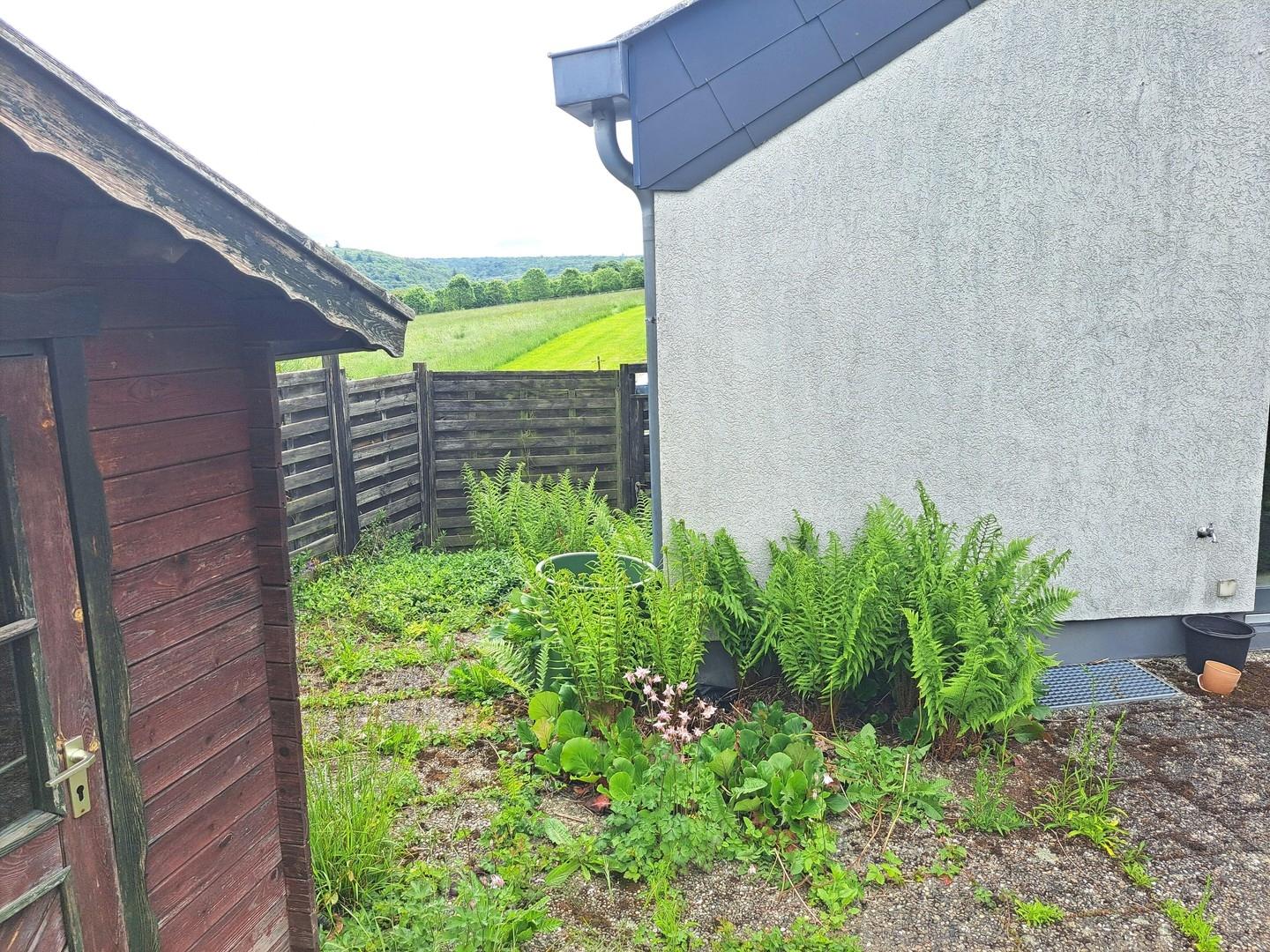 NW Ecke vom Garten gesehen
