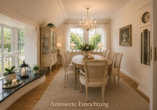 Essbereich virtuell eingerichtet