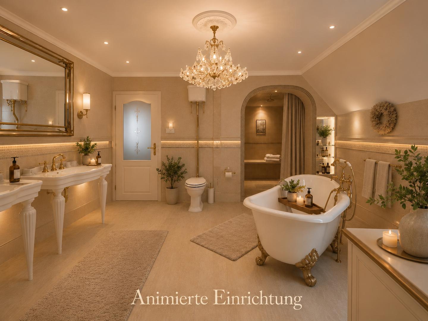 Badezimmer virtuell eingerichtet