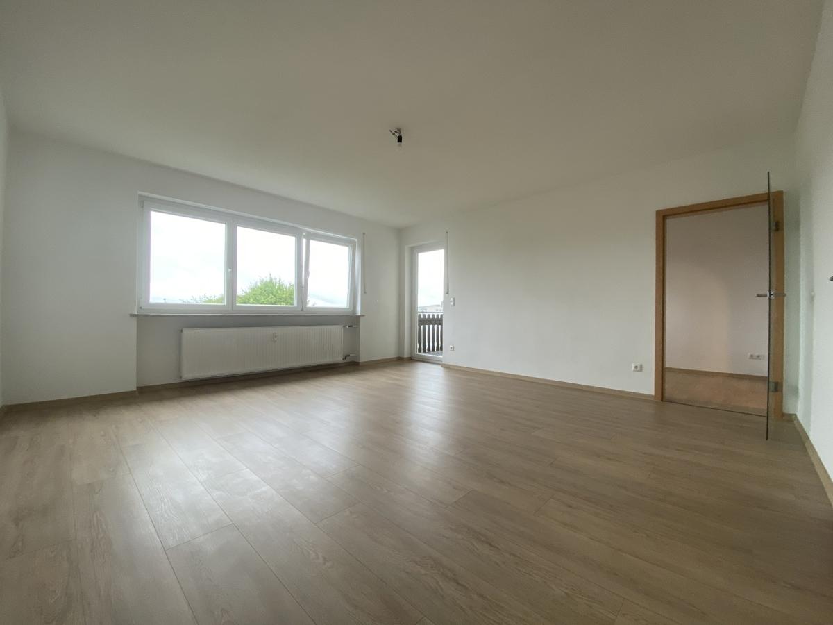 großes Wohnzimmer mit Zugang Balkon