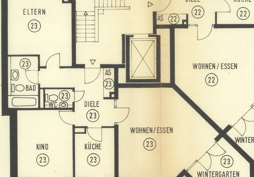 Grundriss Wohnung 23
