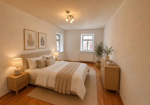Schlafzimmer (KI eingerichtet)
