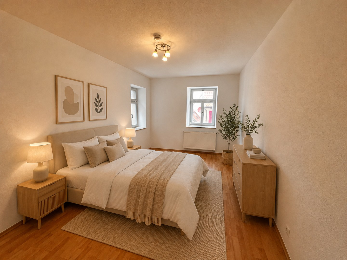 Schlafzimmer (KI eingerichtet)