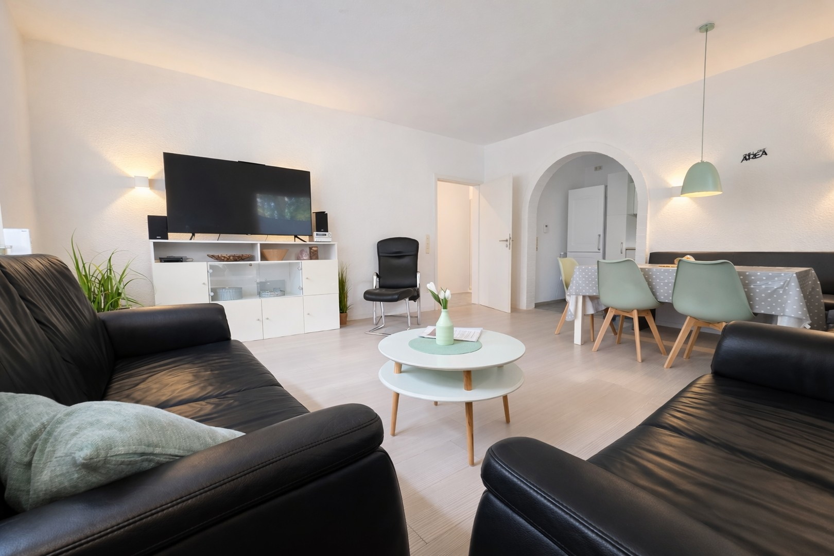 Bungalow Blick auf offene Küch