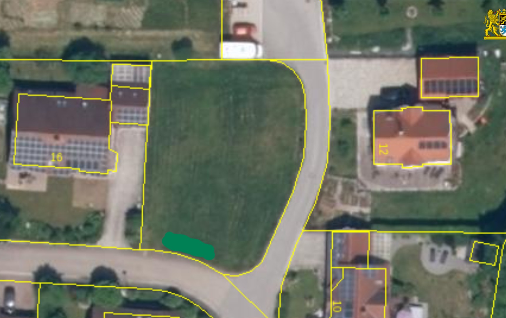 Lageplan mit Grenze