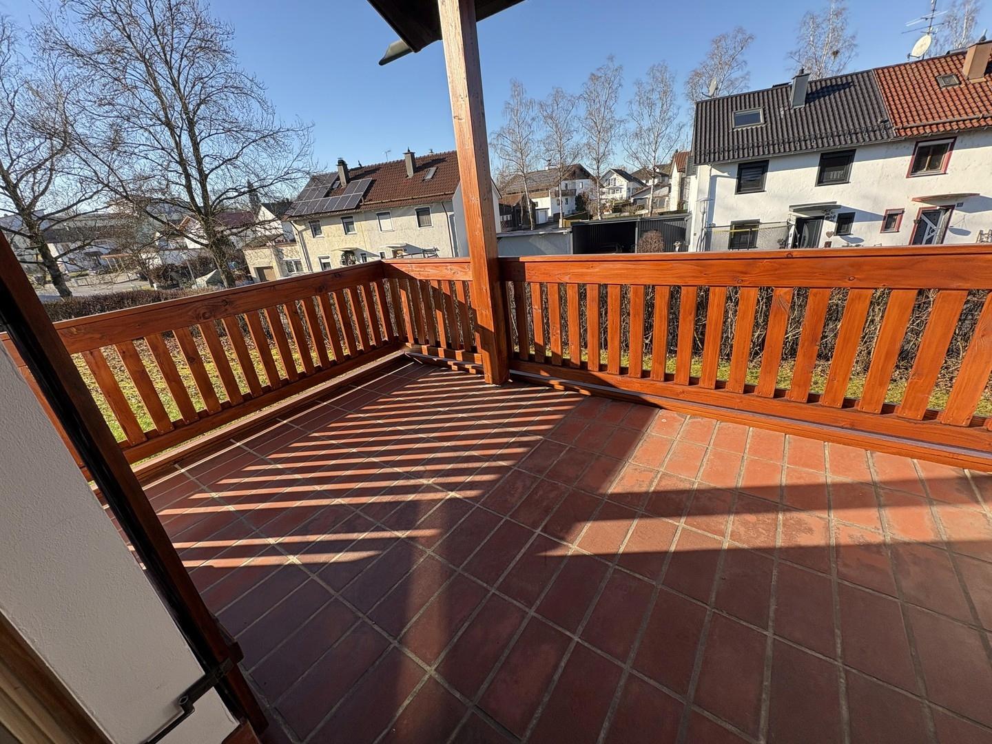 Balkon beim Wohnzimmer